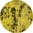 thumbnail image 1 of Ahgly Company Indoor Round Persian Yellow Bohemian Area Rugs, 7' Round, 1 of 4