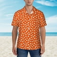 thumbnail image 5 of Picia Dots On Orange Background Gentle Cotton Regular Fit Short Sleeve Casual Hawaiian Shirt for Men-3X-Large, 5 of 8