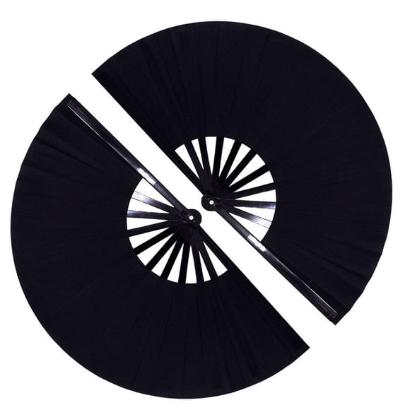 Ventilador de mano Amajiji Rave Fan, grande, plegable, línea de baile