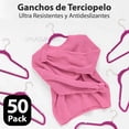 thumbnail image 4 of MAGMALIFE 50 Ganchos para Ropa de Terciopelo, Gancho Dorado Giratorio de 360 Grados, Adecuado para Todo Tipo de Ropa, Antideslizante (Fucsia), 4 of 6