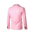 thumbnail image 3 of Miluxas Men's Tuxedo Jacket Wedding Blazer One Button Dress Suit for Dinner,Prom,Party Pink XXL(XXL), 3 of 8