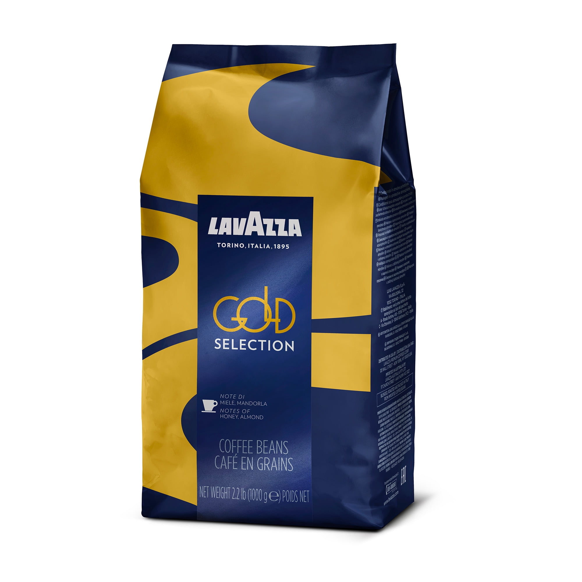 Lavazza Gold Selection Whole Bean Coffee, Arabica and Robusta Blend, 2.2 lb Bag (Pack of 1)