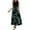 A-Dark Green, variant on Women's Casual Summer Crewneck A Line Sleeveless Print Flowy Boho Long Maxi Dress with Belt, Dark Green S