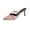 Pink, variant on Women's Slingback Pumps Rhinestones Adjustable Strap Mid Heels Buckle Fashion Pointed Toe Stiletto for Party Wedding Dress Shoes Orange 42