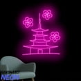 thumbnail image 2 of Handmadetneonsign Japanese Temple Neon Sign, Japan Pagoda Led Sign, Pagoda Home Wall Decor 92840, 2 of 5
