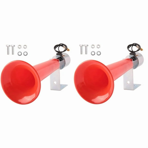 2X 12/24V 180DB Super Loud Air Horn Trumpet for Car Truck Boat Train with Air Brake