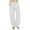 White, variant on SUOKOM Womens Slacks Women's Relaxed Fit Straight Leg Pants Solid Cotton Linen Drawstring Elastic Waist Long Wide Leg Pants Work Cargo Casual Pants Wide Leg Pants Relaxed Fit Trousers Navy L