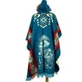 thumbnail image 2 of Mushrooms Wool Poncho Hoodie | Black - Brown - Gray - Teal, 2 of 2