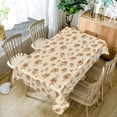 thumbnail image 2 of Vintage Orange Floral Rectangular Tablecloth,60x84 Inch,Waterproof Decorative Table Cover for Dining Room Kitchen, 2 of 7