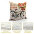 thumbnail image 4 of JEUXUS  Bicycle Throw Pillow Cover Vintage Style with Tower/Flower Pattern Cushion Cover  Home Decorative for Couch Sofa Bed Chair (Paris Bicycle), 4 of 5