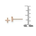 thumbnail image 3 of Stainless Steel Polished Rose IP-plated X Post Earrings, 3 of 7