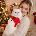 thumbnail image 4 of Pet Winter Santa Costume Warm Cozy Holiday Cosplay Outfit for All Dog Breeds and Cats Red S, 4 of 8