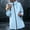 Blue, variant on Women's Raincoat Waterproof Foldable with Hood Plus Size Lightweight Windproof Jacket for Travel and Hiking