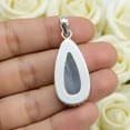 thumbnail image 5 of SATYAVIE JEWELLERY 925 Sterling Silver Iolite Pendant | Trendy Dainty Gemstone Jewelry | Retro Style Pendant for Daily Wear, 5 of 6