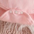 thumbnail image 6 of HCNTES Baby Girl Winter Clothes Baby Girl Clothes Fall Winter Outfit Long Sleeve Ruffle Solid Romper Plaid Skirt Bow Headband 3 Pcs Set, 6 of 8