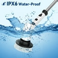 thumbnail image 4 of Lightweight Electric Spin Scrubber, Adjustable Handle, 3 Speed Mode Power Electric Scrubber for Cleaning, Cordless Shower Cleaning Brush with 8 Brush Heads for Bathroom, Tub, Floor, Tile (White), 4 of 10