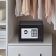 thumbnail image 2 of HOMCOM Small Steel Digital Electronic Safe Box Wall Mount Security Case Cabinet Keypad Lock Home Office Hotel Gun Cash Jewelry Black, 2 of 10