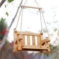thumbnail image 3 of Asiento Columpio Comedero Para Pájaros Silla Columpio De Madera Comedero Para Pájaros Con Filtro De Cuerda Colgante Malla Decoración De Jardín Eigraketly PT000886-00, 3 of 7