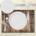 thumbnail image 3 of Ambesonne Rustic Place Mats Set of 4, Dated Door Barn House, Standard Size, Chocolate, 3 of 6
