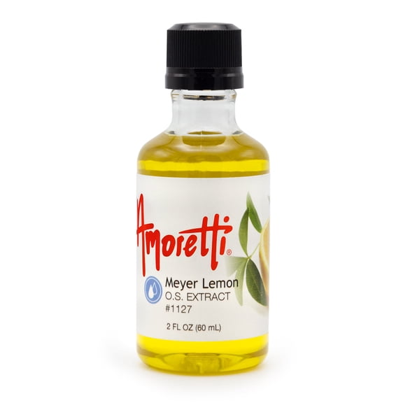 Amoretti - Meyer Lemon Extract Oil Soluble 2 oz - Highly Concentrated & Perfect For Pastry or Savory applications, Preservative Free, Vegan, Kosher Pareve, TTB Approved, Non-GMO