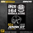 thumbnail image 1 of BNDS 1/64 ABS Wheels Rubber Tires by BLACK CHROME Assembly Rims Modified Parts JDM VIP Style for Model Car Vehicle 4pcs Set S BC26402S-BC, 1 of 5