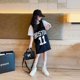 thumbnail image 4 of Vestido de verano de manga corta con falda y camiseta para niña, ropa deportiva de moda para niñas grandes y de largo medio, 4 of 6