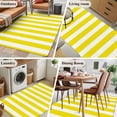 thumbnail image 6 of Yellow Striped Large Area Rugs for Bedroom Living Room, Soft Non Slip Carpet Bedside Rug, Modern Farmhouse Yellow White Stripes Rectangular Floor Cover Kitchen Accent Rug 2.7'x5' for Office, 6 of 9