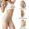 thumbnail image 2 of CINOON Seamless Underwear for Women, Ladies High Waisted Briefs, Boyshort Panties Long Leg Boxer Full Coverage, 5 Pack, S-XXL., 2 of 6