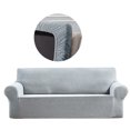 thumbnail image 2 of Housse Extensible pour Sofa, Housse Élastique pour Canapé, Pièce Résistante aux Rayures, Protège-Meubles Lavable pour Enfants et Animaux de Compagnie, Gris Argenté, 2 of 9