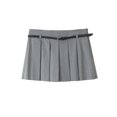 thumbnail image 4 of HH TRAF Falda pantalón mini plisada con cinturón de verano para mujer, con decoración, cintura alta y cremallera lateral, estilo callejero, 4 colores, 4 of 4