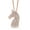 18K Rose Gold Plated Silver, variant on Gem Stone King Unicorn Horse Animal Moissanite Pendant Necklace for Women By Keren Hanan | 925 Sterling Silver | 0.55 Cttw | 16X10MM | Color G-H | With 18 inch Chain