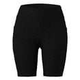 thumbnail image 4 of Women's Butt-Lifting Capri Yoga Pants with Side Pockets – Bubble-Patterned Fitness Leggings for Running, Travel & Outdoor Activities,Black L, 4 of 5