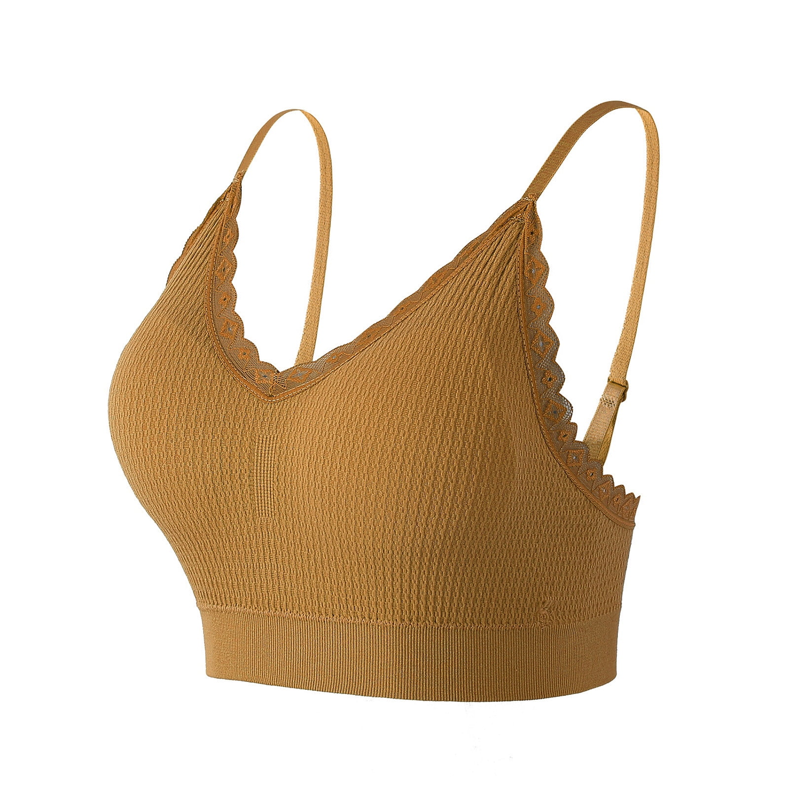 Women's Plunge Bra Grils Lace Bralettes Workout Tank Tops Yoga Crop Top