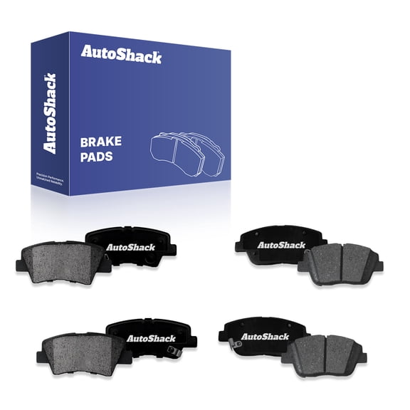 AutoShack Front & Rear Premium Ceramic Brake Pad Set for Hyundai, Sonata 2015-2017, FWD L4 1.6L 2.0L 2.4L