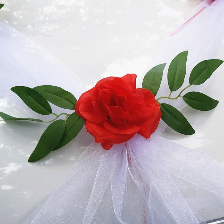 9 Pc DIY Valentine's Day Decoration Fabric Wedding Decoration Wedding Car  Simulated Flower Rose Flowers, Home Decoration Rose Artificial Silk  Flowers