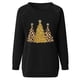 thumbnail image 4 of Sudadera de Cuello Redondo de Navidad Para Mujer Tops Transpirables Cómodos de Manga Larga Con Estampado de Moda Odeerbi  ODB196205, 4 of 5