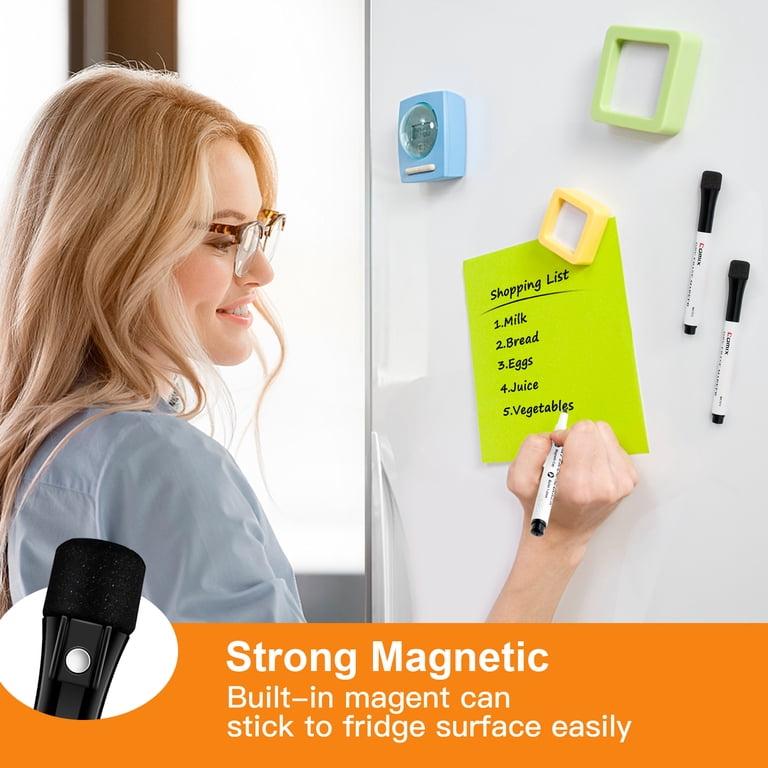 Comix Magnetic Dry Erase Markers, Black, Fine Tip (36-Pack) photo 4