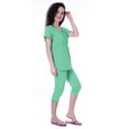 thumbnail image 3 of Moomaya Womens Nightwear Set Capri Cotton Sleepwear 2 Pcs Nightdresses, 3 of 6