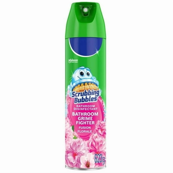 Scrubbing Bubbles® Bathroom Cleaner and Disinfectant, Kills Germs on Tubs, Shower Walls and More, Floral Fusion Scent, 623g, 623g, Fusion Floral Scent