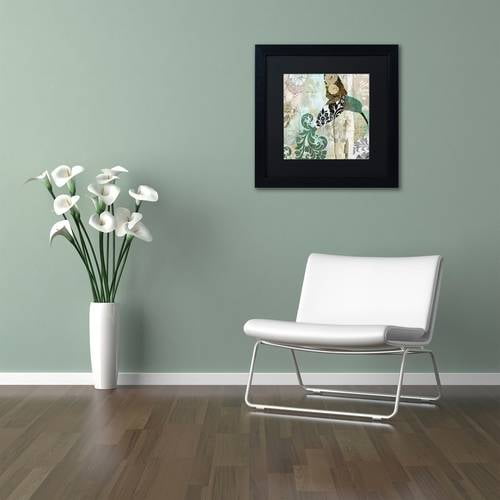 "Hummingbird Batik I" Canvas Art by Color Bakery Black Matte, Black Frame