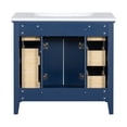 thumbnail image 4 of 36" Bathroom Vanity with Sink Combo, Modern Bathroom Storage Cabinet with 6 Drawers & 2 Cabinets, Solid Wood Frame Vanity Set, Freestanding Bathroom Vanity, 4 of 9