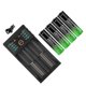 thumbnail image 3 of 1 Uds 18650 BateríA Recargable + 4 Uds BateríA 3,7 V 9800MAh BateríA Recargable de Iones de Litio para BateríA de Ventilador EléCtrico + Cargador, 3 of 10