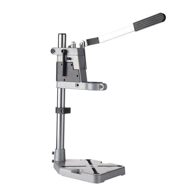 S SERENABLE Table de Support de Perceuse-Presseuse Réglable avec Pince de Banc en Aluminium Poste de Travail Réparation Trou Unique
