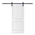 thumbnail image 5 of 36 in. x 84 in. White H Design MDF Interior Sliding Barn Door with Hardware Kit, 5 of 7