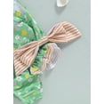 thumbnail image 6 of FEORJGP Kids Little Girl's One-piece Swimsuits 1T-6T Toddler Baby Sleeveless Jumpsuits Floral Round Neck Swimwear 3D Bow Rompers Toddler Fashion Cute Bathing Suit Beachwear for Summer Vacation, 6 of 6