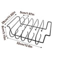 thumbnail image 2 of Stainless Steel BBQ Rib Rack Rib Holder with 6 Slot Design for BBQ Grill Outdoor Cooking, 2 of 6