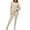 Beige Pants for Women, variant on Sweater Sets for Women 2 Piece Outfits - Ribbed Long Sleeve Pullover Tops Skinny Long Pants Cozy Knit Lounge Sets Beige M