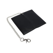 RFID Blocking Chain Wallets for Men Biker Long Bifold Genuine Leather Wallet with Chain
