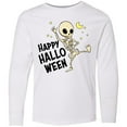 thumbnail image 3 of Inktastic Happy Halloween with Dancing Skeleton Long Sleeve Youth T-Shirt, 3 of 5