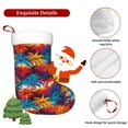 thumbnail image 5 of Balery Colorful Hawaii Palms Pattern Christmas Stockings with Initials, 18" Large Knit Christmas Stocking,Xmas Stocking for Kids, Holiday and Family Stocking, 5 of 7